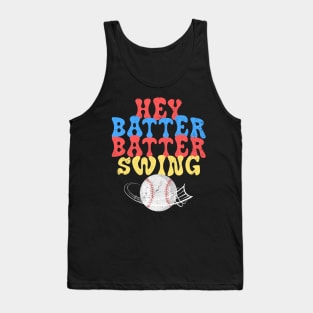 Hey Batter Batter Swing Baseball Tank Top